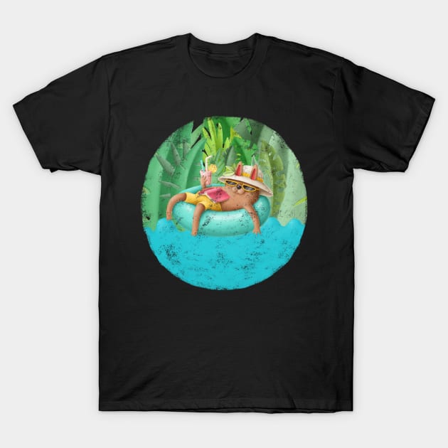 Cute cat on vacation T-Shirt by CaptainPixel